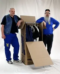Kleiderkarton mit Bügelstange gebraucht